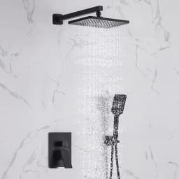 Black Shower Faucet Chrome Bathroom Shower Mixer Set Waterfall Rain Shower System Bathtub Faucet Taps