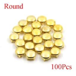6/7/8/9/10/12MM Metal Spikes 100Pcs Square Studs Rivets Punk Rock Leather Craft Four Claw Rivets On Clothes Shoes Bracelets