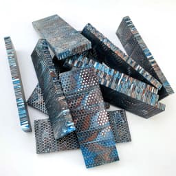 2pieces C-Tek Honeycomb resin Material for DIY Knife Handle Material Plate Resin Compound Material 120x40x8mm