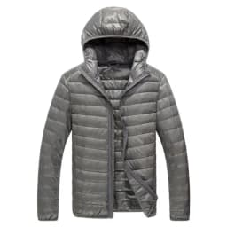 2026 Men's Lightweight Warm Coat, Winter Parkas Jacket Royal Blue Black Gray Red Green Male Light and Thin Coats