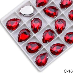 Sew on Teardrop Rhinestones Pear Shape Water Drop Sewing Stone Glass Crstal with Claw for Needlework Accessories