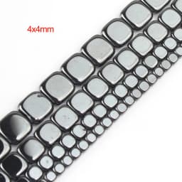 Natural Stone Hematite Beads Flat Round Disc Oval Heart Square Circle Loose Spacer Beads For Necklace Bracelet Making