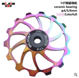 2021 New Bicycle Ceramics Rear Derailleur 14T 15T 16T 17T 18T Jockey Wheel Road MTB Guide Bike Ceramics Bearing Bicycle Parts