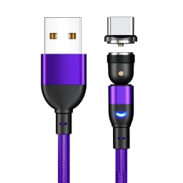 540 Rotate Magnetic Cable Fast Charging Mobile Phone USB C Cable For iPhone 12 Pro MAX Samsung Xiaomi Huawei P50 Magnetic Cable
