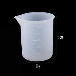 100ML Silicone Measuring Cup Graduated Beaker Epoxy Resin Glue Tools Reused Silicone Round Stirring Rod Measuring Tools