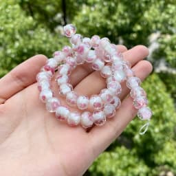 10pcs/lot Multiple Colors 10mm Murano Transparent Glass Beads Lampwork Loose Beads for Bracelet Necklace DIY Jewelry Making