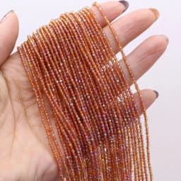 5pcsNatural Stone Crystal Color Plated Faceted Small Bead Multicolor 38CM Beaded Fashion DIY Necklace Bracelet CharmJewelry Gift