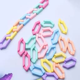Acrylic Hand Paint Multi Color Twisted Assembled Parts Beads For Women Frosted Resin Pendant Necklace Jewelry Accessorie Finding