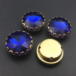 All size round glass Crystal Gold base lacy claw flower flat top shape Sew on rhinestone wedding dress bags shoes decoration diy