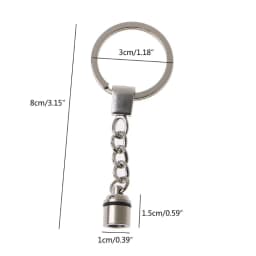 Crystal Key Chain LED Light Keychain Luminated Keyring Pendant DIY Resin Epoxy Accessories