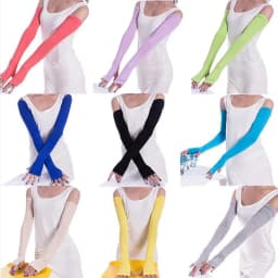 Summer thin section driving UV protection cycling half finger long sunscreen gloves sleeve sunshade outdoor sports arm set G190