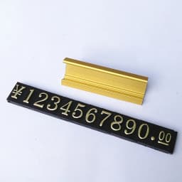 Aluminum Frame Jewelry Numeral Pricing Cube Sign Adjustable Number Price Tag Display Counter Stand Tag Label Set for Retail Shop