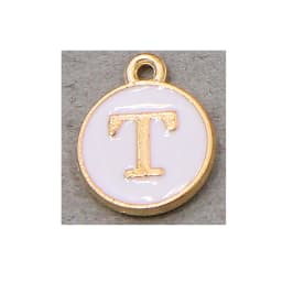 10pcs/26pcs Alphabet Letter Double Face Enamel Charms KC Gold color White Enamel  12*15mm pendants jewelry making Handmade craft