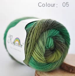 100% Wool Yarn Rainbow Color for Hand Knitting Crochet Plush Thickness Lanas Thread DIY Soft Scarf Shawl Sweater