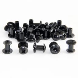 24pcs Black Tactical Chicago Screws Slotted Posts and Cross Head Screw DIY Kydex Leather Holster Sheath