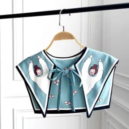 Printed Shawl Fake Collar Women Detachable Collars Big Lapel False Collar Shirt Thin Shawl Kragen Sahte Yaka Kraagje Nep Dames