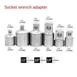 1/4" 3/8" 1/2" Ratchet Wrench Adapter Chrome Vanadium Sleeve Drive Socket Converter Wrench Transform Joint