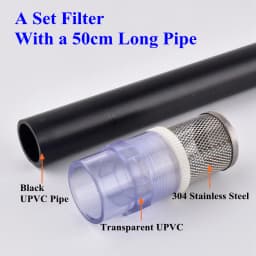 20~50mm 304 Stainless Steel Filter PVC/UPVC Pipe Set Aquarium Tank Water Pump Inlet Tube Filter Garden Drip Irrigation Filter
