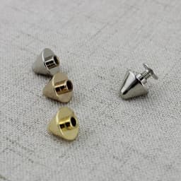 10-30-100pcs 10mm Copper solid polished nickle turriform head rivet metal bag snap rock stud,purse bottom screw rivets