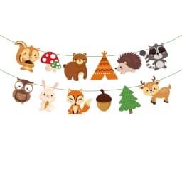 Woodland Animal Disposable Tableware Wild Forest Bear Fox Plate Cup Napkin Jungle Safari Happy Birthday Party Decor Kid Boy Girl