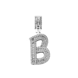 JINAO 2021 NEW Baguette Rectangular Zircon Letters Pendant High Quality Iced Out Charm AAA+CZ Necklace With 4mm Tennis Chain
