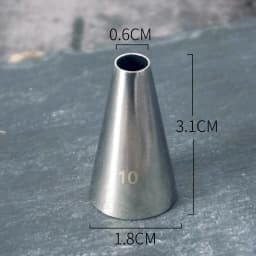 #00~12 Round Dot Piping Nozzles Pastry Icing Tips Fondant Cup Cake Chocolate Baking Decorating Tools Stainless Steel