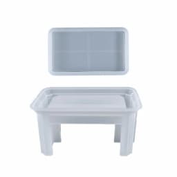 DIY Crystal Epoxy Resin Mold Cup Pad Storage Bracket Ornament Rectangular Table Tea Coaster Silicone Mould For Resin