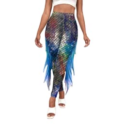 NADANBAO Mermaid Printed Pants Fish Scales Cosplay 3D Printed Women Bottoms Fashion Women's Leggings Tight Yoga Pants