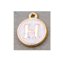 10pcs/26pcs Alphabet Letter Double Face Enamel Charms KC Gold color White Enamel  12*15mm pendants jewelry making Handmade craft