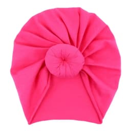 Solid Cotton Donuts Baby Boy Girls Cap Hat 0-4T Sweet Newborn Skullies Beanies Soft Turban India Topknot Headwraps Accessories