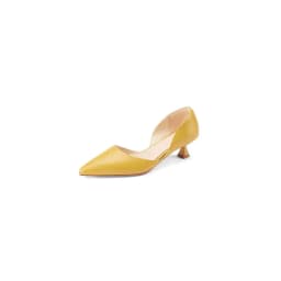 Krazing Pot Full Grain Leather Colorful Pointed Toe Stiletto High Heels Slip On Fashion Shallow Sexy Wedding Wholesale Ins Pumps