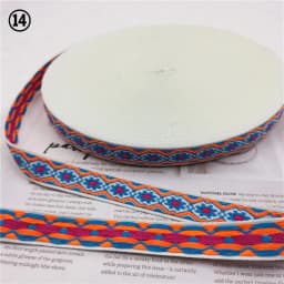 5 Yards 0.78 Inch 20MM Hundreds Styles Geometric Woven Jacquard Embroidered Ribbons DIY Apparel Wrapping Trim Sewing Accessories
