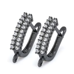 New DIY Earrings Clasps Hooks for Woman Handmade Jewelry Making Accessories Gold Color Brass Zircon Earrings Hook