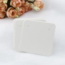 50pcs Earrings Necklaces Display Card Cardboard Earring Packaging Hang Tag Card Ear Studs White Paper Card Jewelry DIY Wholesale