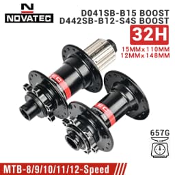 Novatec Bicycle Hub D442 D041 Front Rear Wheel Hub 2/4 Bearing For 8/9/10/11/12 Speed Mountain Bike Hub 32H BOOST THRU 15/12MM