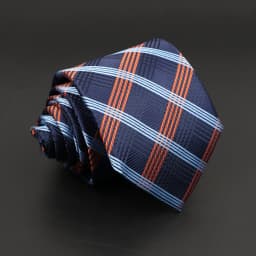 New Men's Classic Plaid Tie Luxury Stripe 8cm Jacquard Necktie All-Match Cravat For Business Wedding Party Daily Wear Accessory