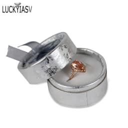 Wholesale 24pcs/lot Multi-color Bow Small Round Ring Box Stud Earrings Jewelry Box Gift Box For Ring Display Jewelry Earring Box