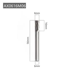 AX Type Head Rotary File Tungsten Carbide Alloy Drill Milling Burr Die Grinder Abrasive Tools Carving Bit Point