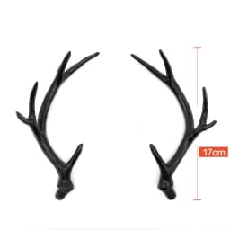 Black Pair Simulation Antlers Headwear Headband Artificial Deer DIY Accessories For Holiday Party Prop Birthday Christmas