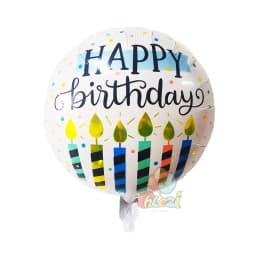 7pcs 18 Inch Birthday Theme Foil Balloons Helium Round Balloon Adult Happy Birthday Party Decoration Kids Baby Shower Globos
