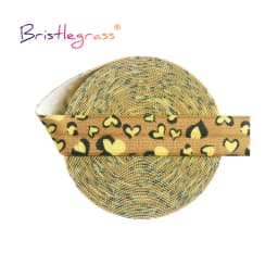 BRISTLEGRASS 2 5 10 Yard 5/8" 15mm Cherry Print Foldover Elastic FOE Spandex Satin Band Tape Hair Tie Headband Dress Sewing Trim