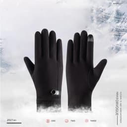 Man Winter Keep Warm Touch Screen Plus Velvet Thicken Fashion Simple Cold Protection Outdoor Cycling Drive Mittens Gloves