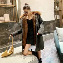 Winter Thick Warm Parkas Women Mink Detachable Inner Fur One Coat Long FauxFur Mink Cotton Jackets Female Hooded Chaquetas Mujer