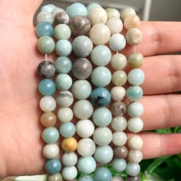 Natural Stone Beads 4 6 8 10mm Turuoqises Lava Amazonite Agates Amethysts Round Beads for Jewelry Making DIY Handmad Bracelet