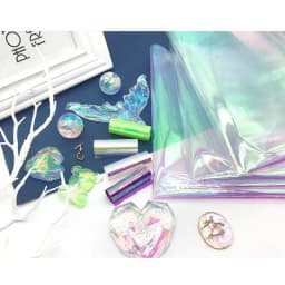 Laser Aurora AB Effect Reflective Mirror Paper DIY Epoxy Resin Jewelry Fillings