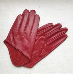 Women's Natural Sheepskin Leather Solid White Color Half Palm Gloves Female Genuine Leather Fashion Short Driving Glove R1169