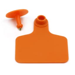 100Pcs Cow Cattle TPU Ear Tag Signs Without Words Ear Tags Typing Copper Head Earrings Farm Animal Identification Card Livestock