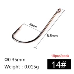 FTK Long Shank SODE Fishing Hook 5#-16# Fish Hooks High Carbon Steel Sharp Barbed Offset Narrow Bait Hook