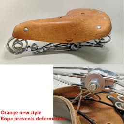 Traditional Old Style Bicycle Saddle Riveting Cow Leather Seat Road MTB Bike Standard Vintage Cushion Cycling Part