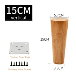 KAK 4pcs Solid Wood Furniture Leg Table Feets Wooden Cabinet Table Legs Fashion Furniture Hardware Replacement for Sofa Bed